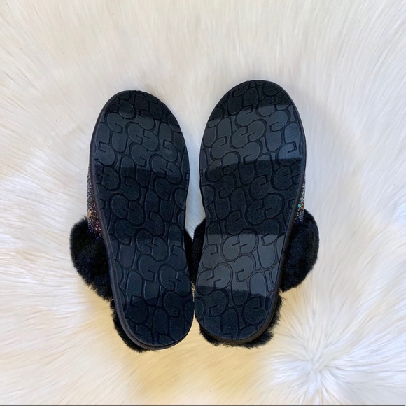 UGG Black Scuffette II Cosmos Glitter Slippers - Picture 7 of 8
